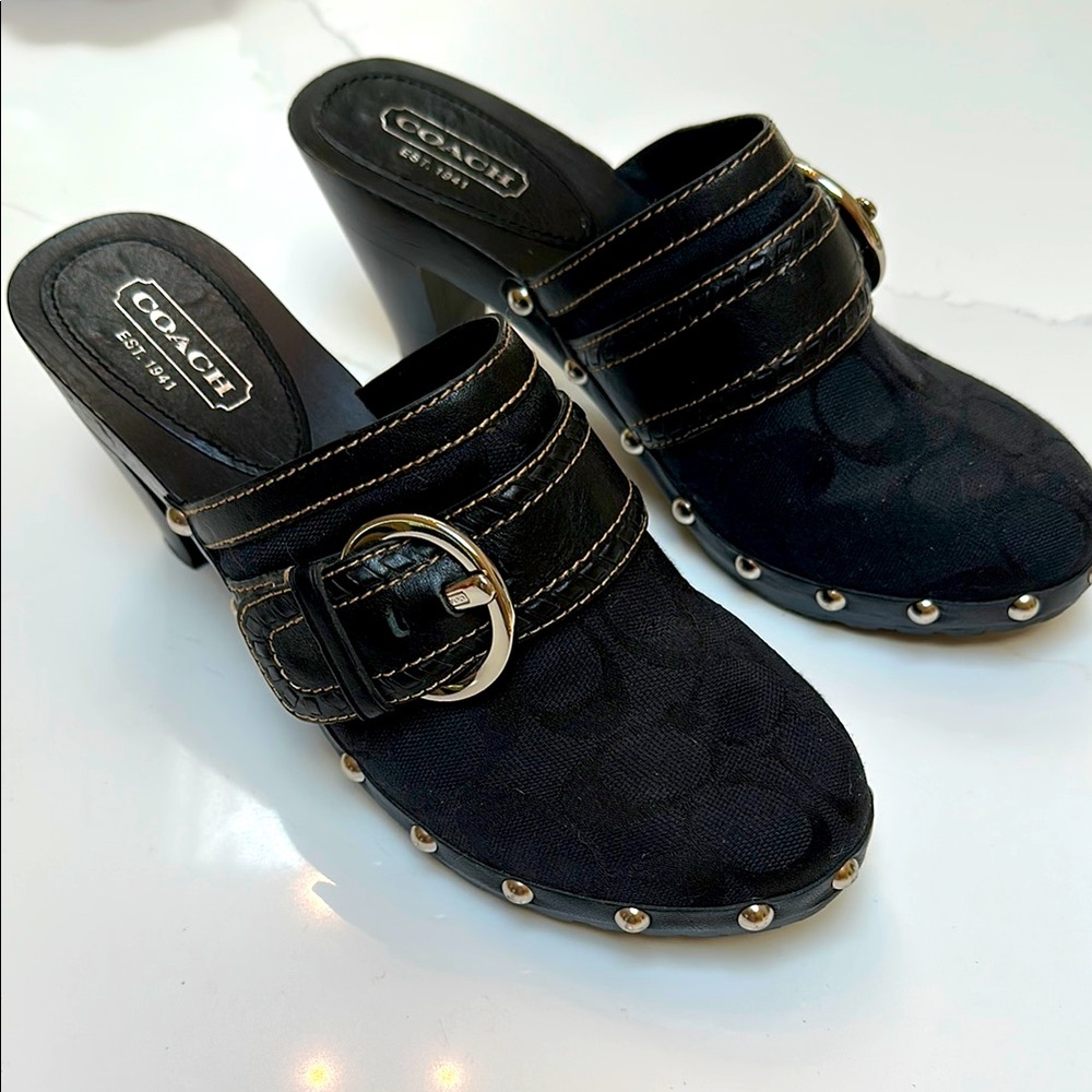 Coach Black Women's Heeled Mules
